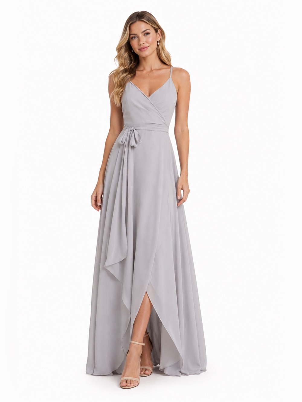 Joanna August Soft Gray Maxi Dress